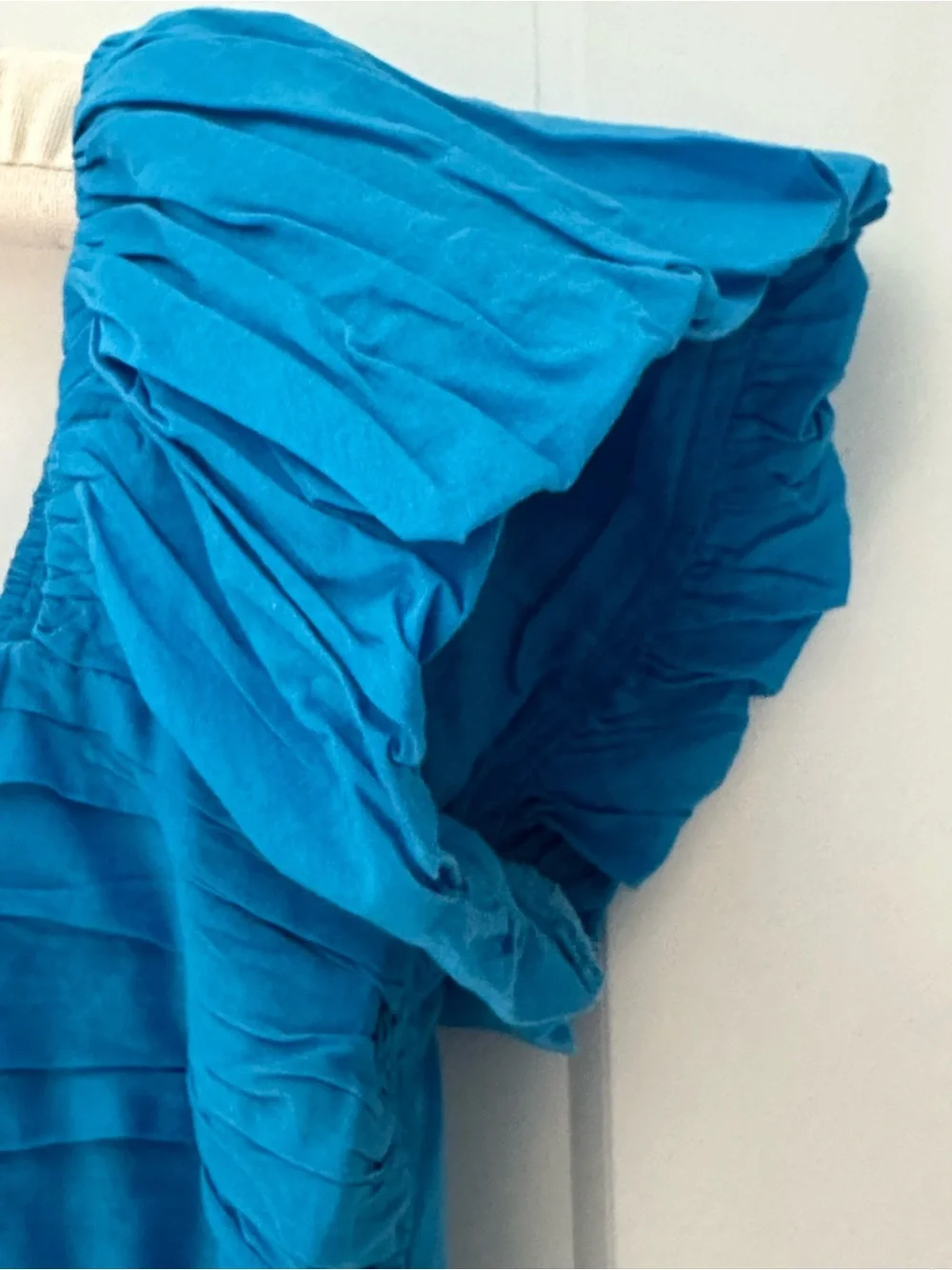 Abercrombie & Fitch Turquoise Square-Neck Peplum Blouse | Size M (8-10)